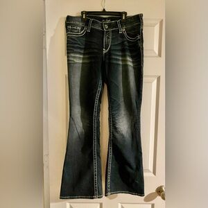 Suki Bootcut Silver Jeans, dark wash, gently worn